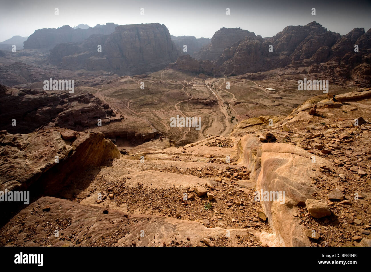 High place of sacrifice, Jabal Al-Khubtha, Petra, Jordan Stock Photo