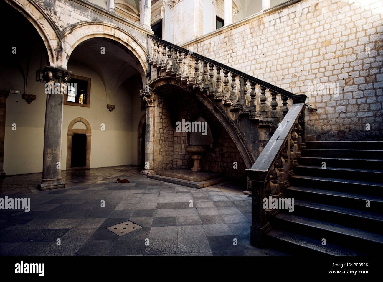 Inside Rector's Palace, Dubrovnik old town, Croatia Stock Photo