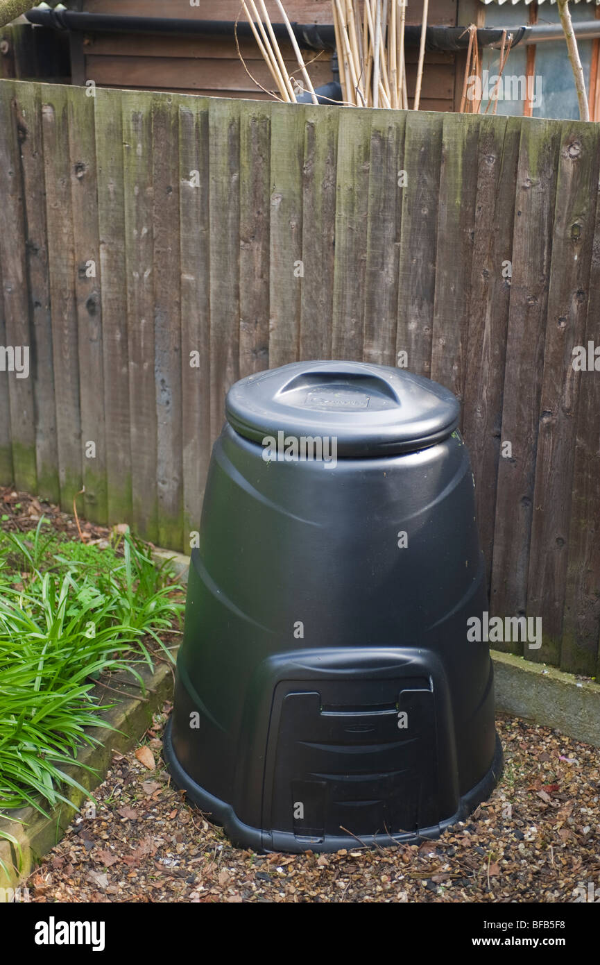 Bin closed compost garden outdoor recycle recycling waste hires stock