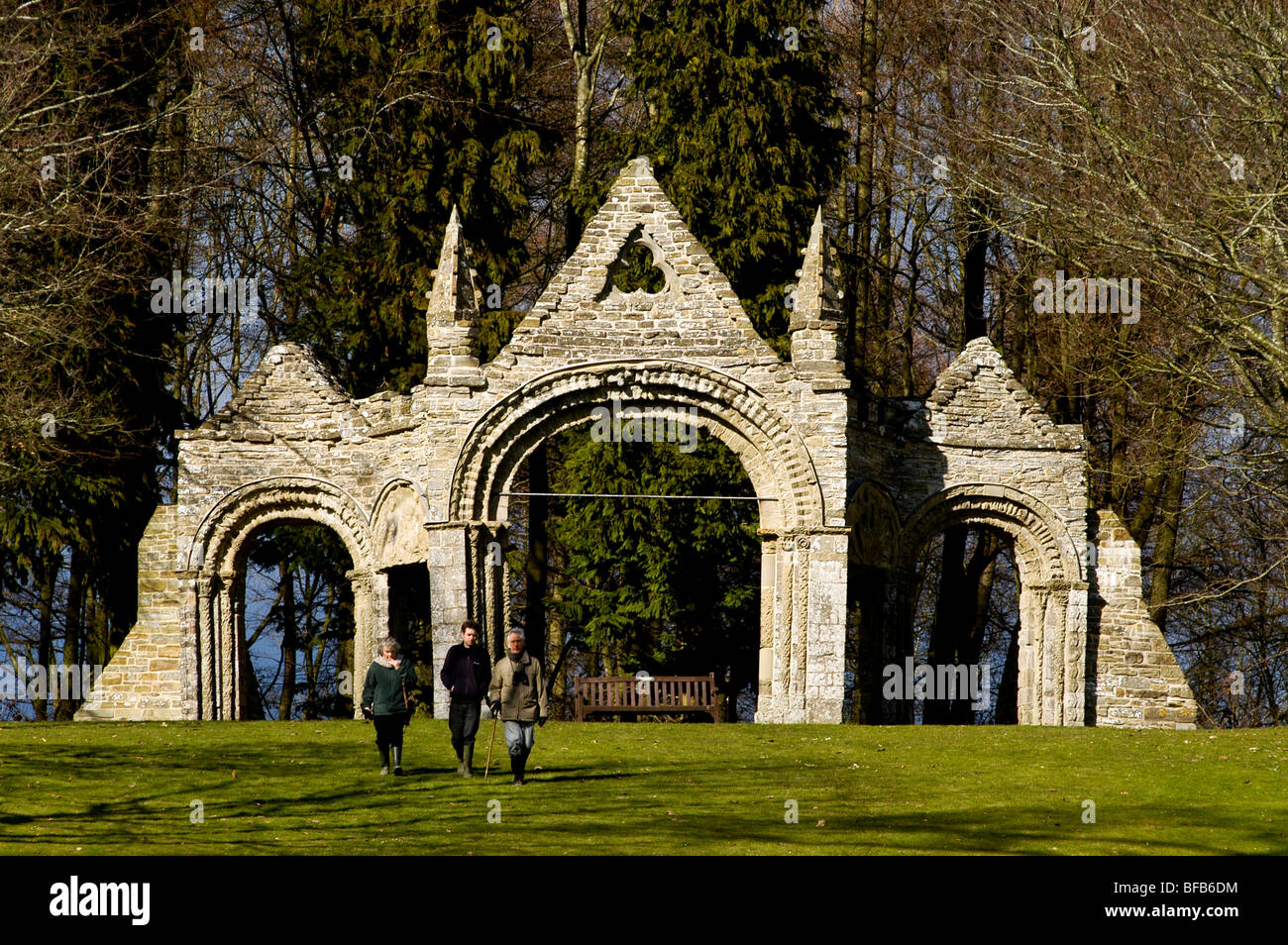 The remains of the Shobdon Arches, Hereford England Stock Photo