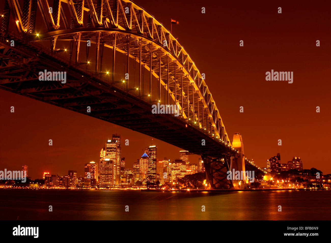 Sydney nsw sydney harbour bridge at sunset hi-res stock photography and ...