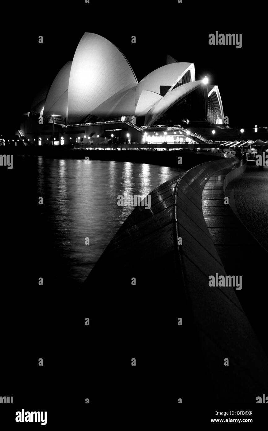 Sydney opera house bennelong point Black and White Stock Photos ...