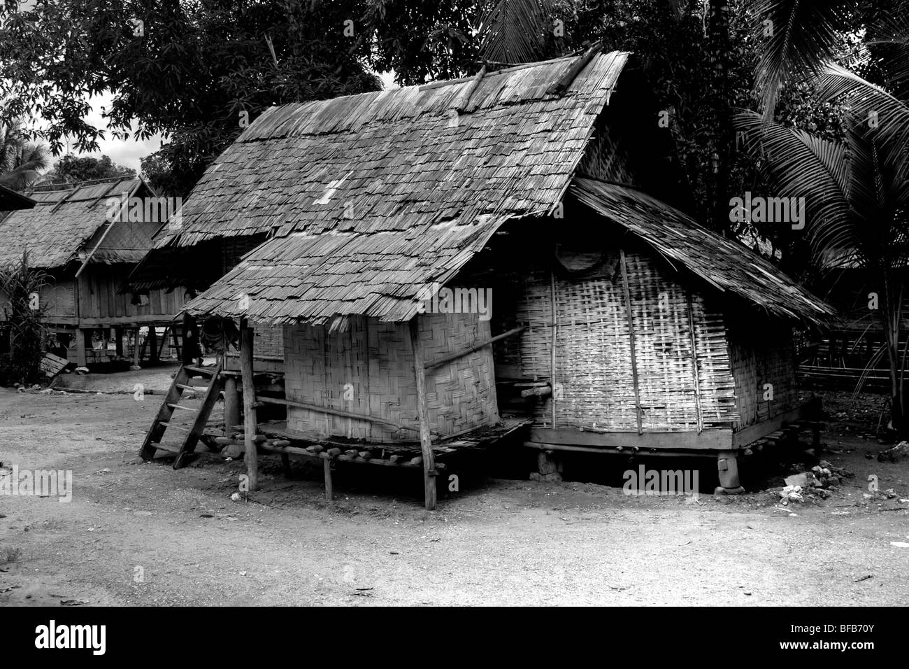 Traditional wood house, muang ngoi, Laos Stock Photo Alamy