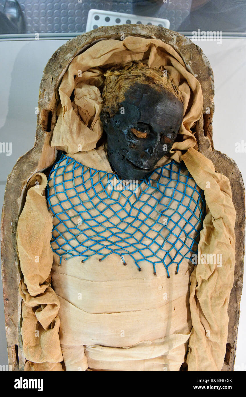 Takabuti, a 7th century mummy on display at the Ulster Museum, Belfast Stock Photo