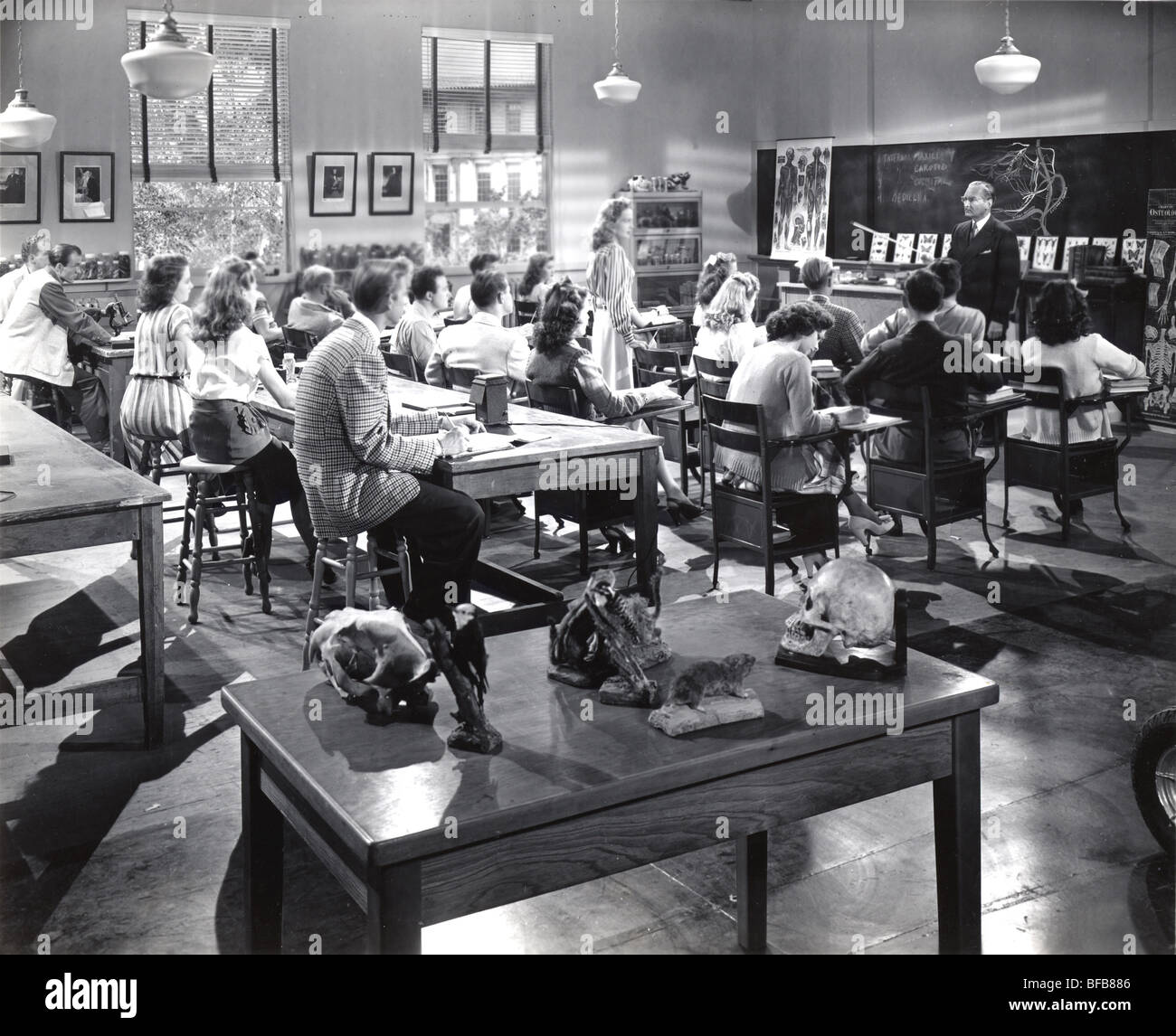 Classroom Scene in The Sweetheart of Sigma Chi Stock Photo