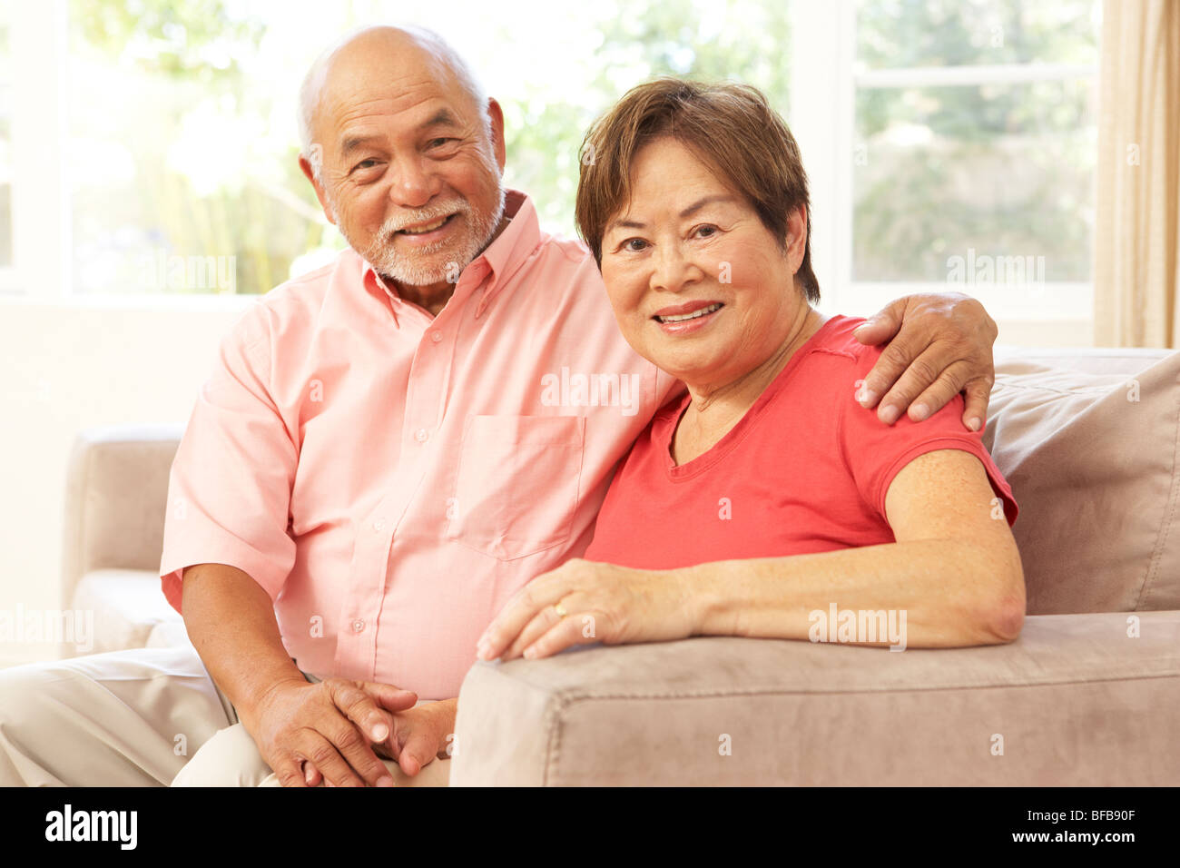 Senior Couple Relaxing At Home Together Stock Photo - Alamy