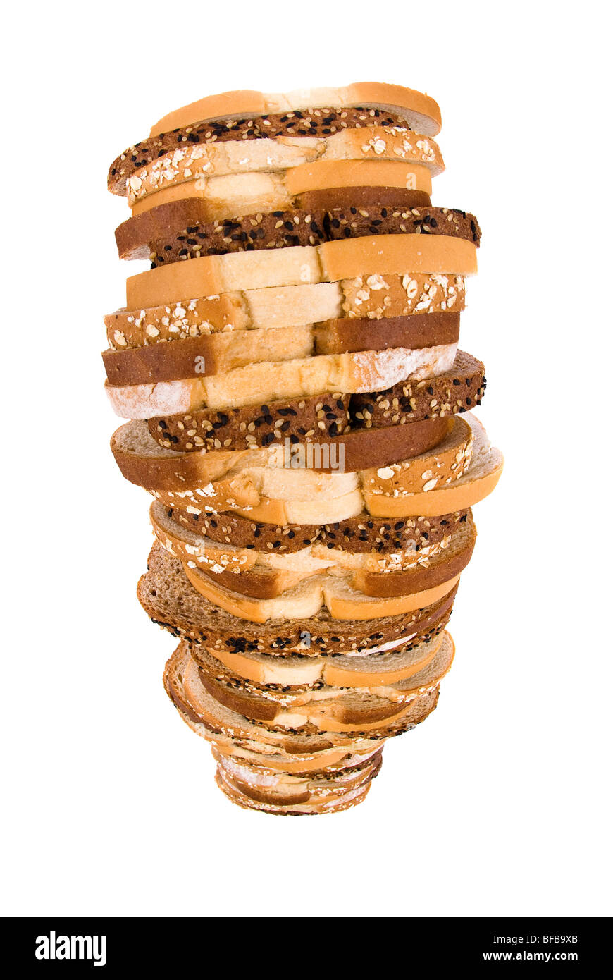 A fresh, tall stack of bread Stock Photo Alamy