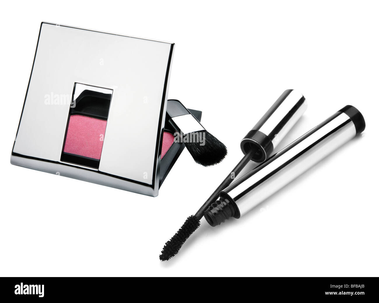 Eye shadow and ink cosmetic in shiny box Stock Photo