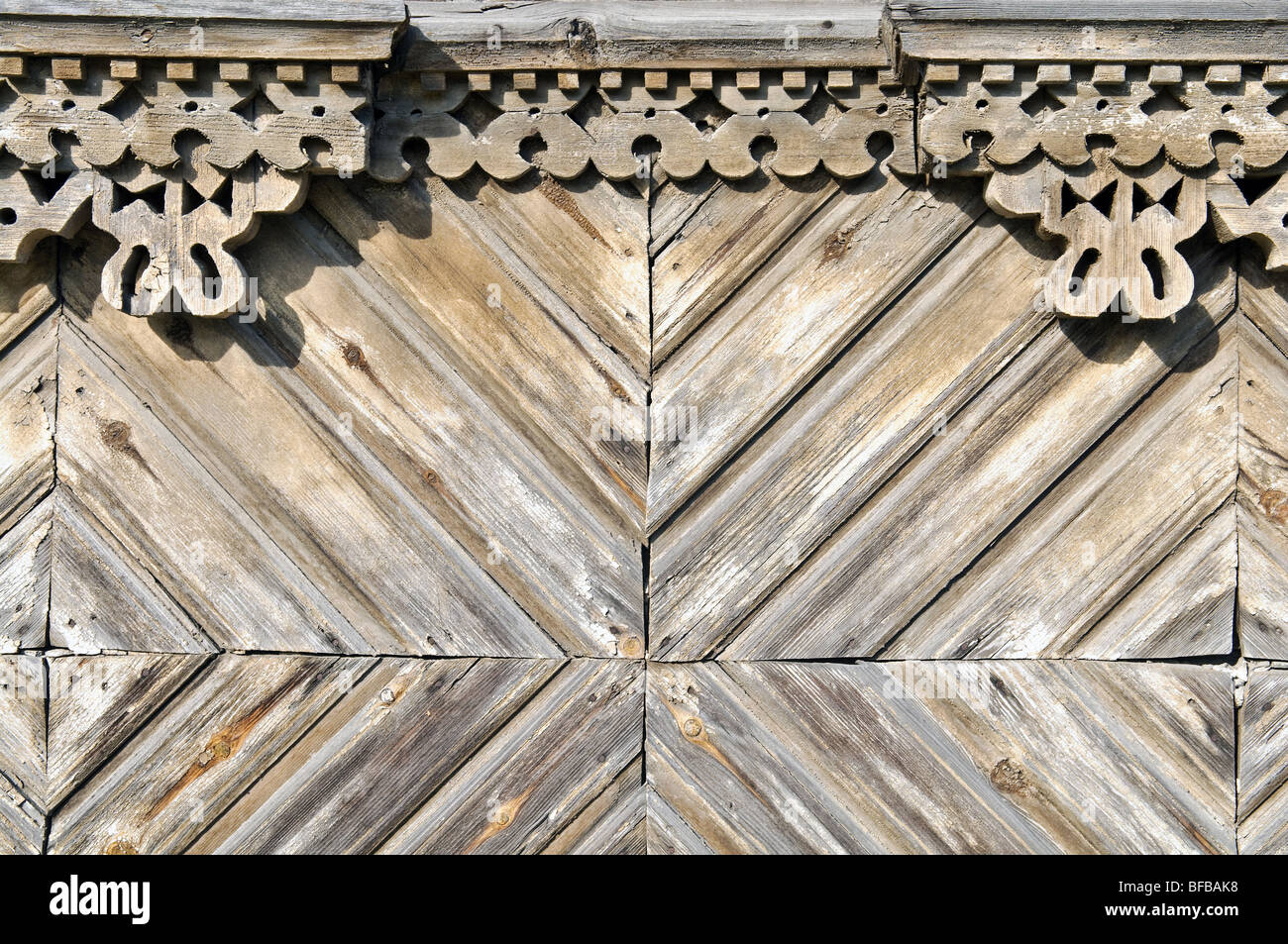 Vintage rural wooden wall frame Stock Photo