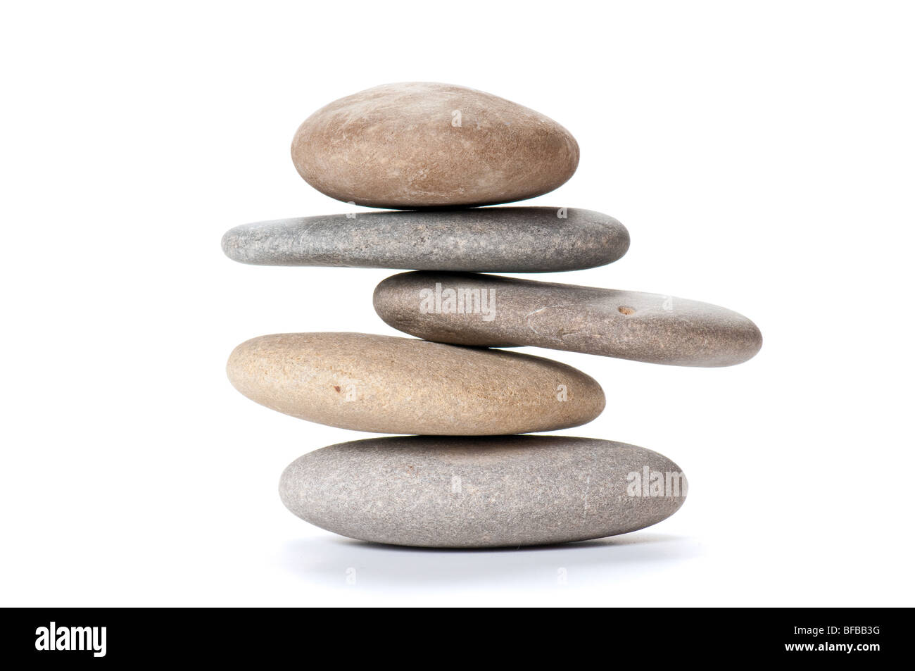 stone tower isolated on white Stock Photo