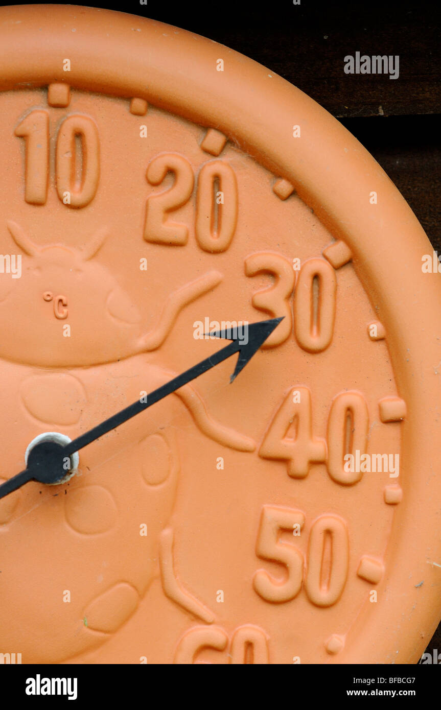 terracotta garden barometer