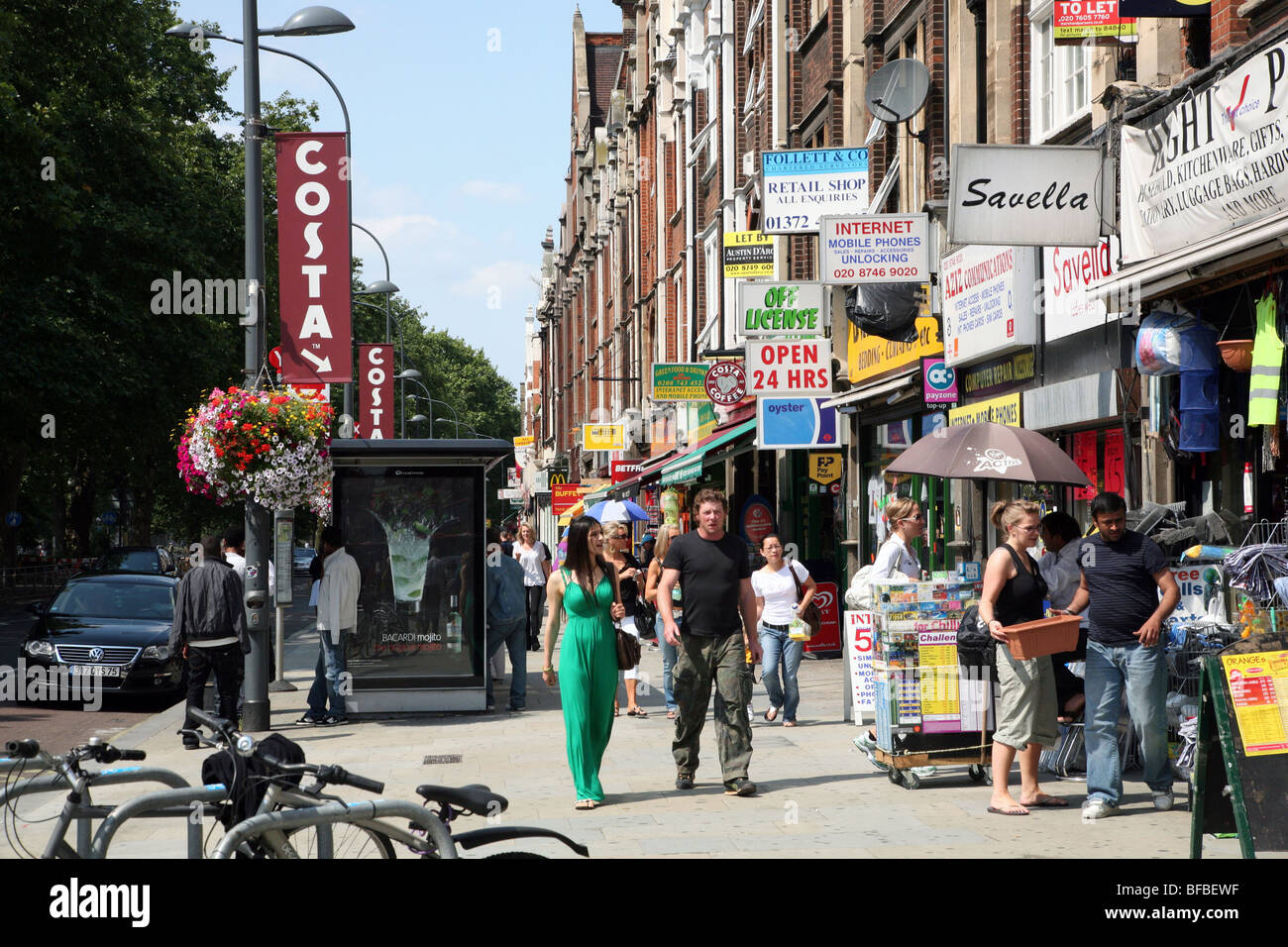 Shops in Shepherd's Bush, West London Stock Photo Alamy