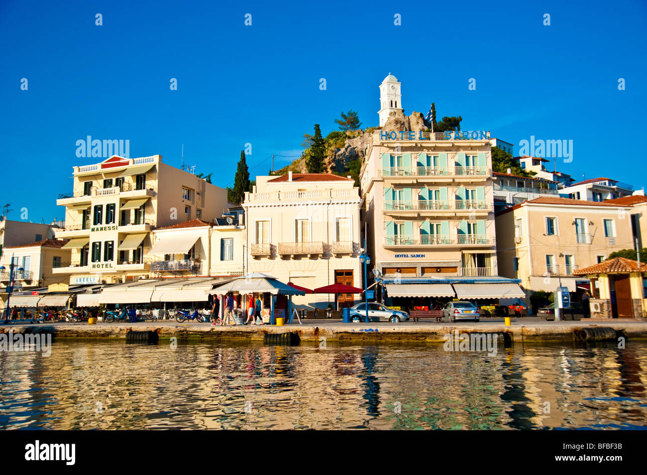Old town of Poros, Greece Stock Photo