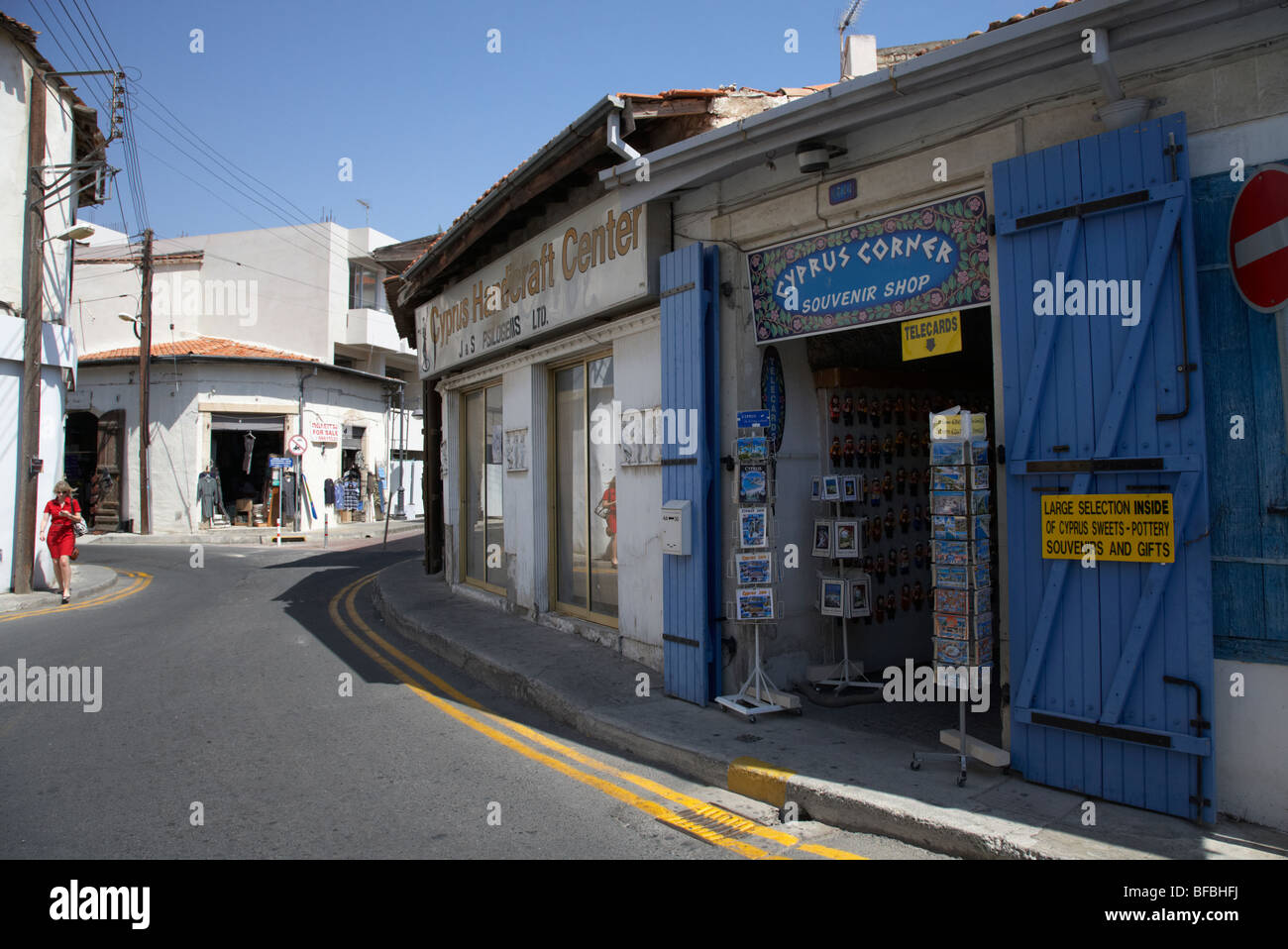 souvenir and handicraft shops in the old town Limassol lemesos republic of cyprus europe Stock Photo