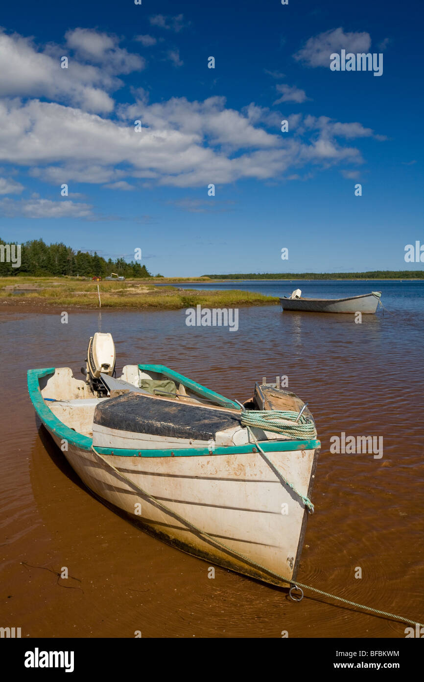 oyster dories, East Bideford, Malpeque Bay, Prince Edward Island, Canada Stock Photo