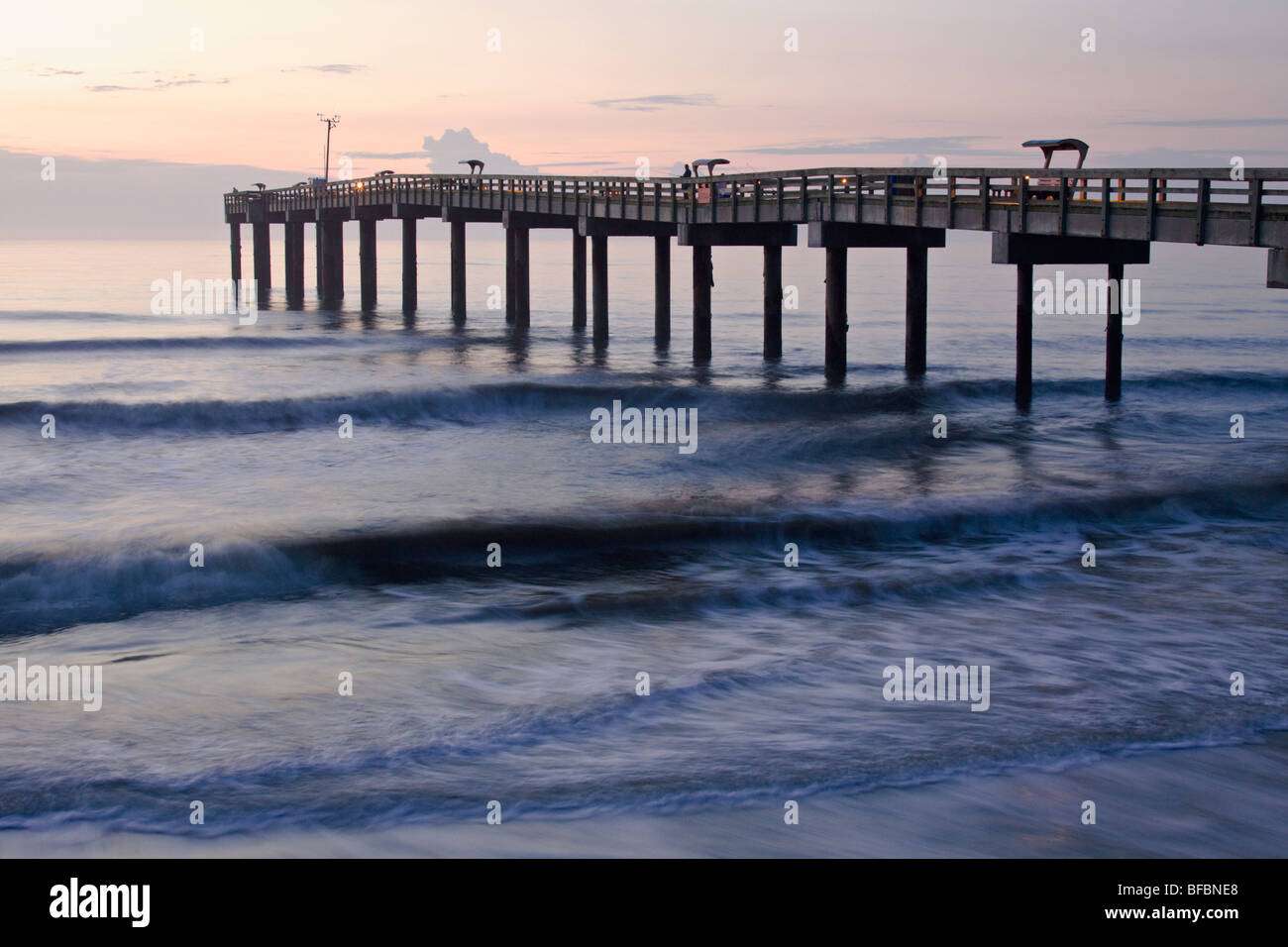 Fishing pier at sunrise, St. Augustine beach Stock Photo Alamy