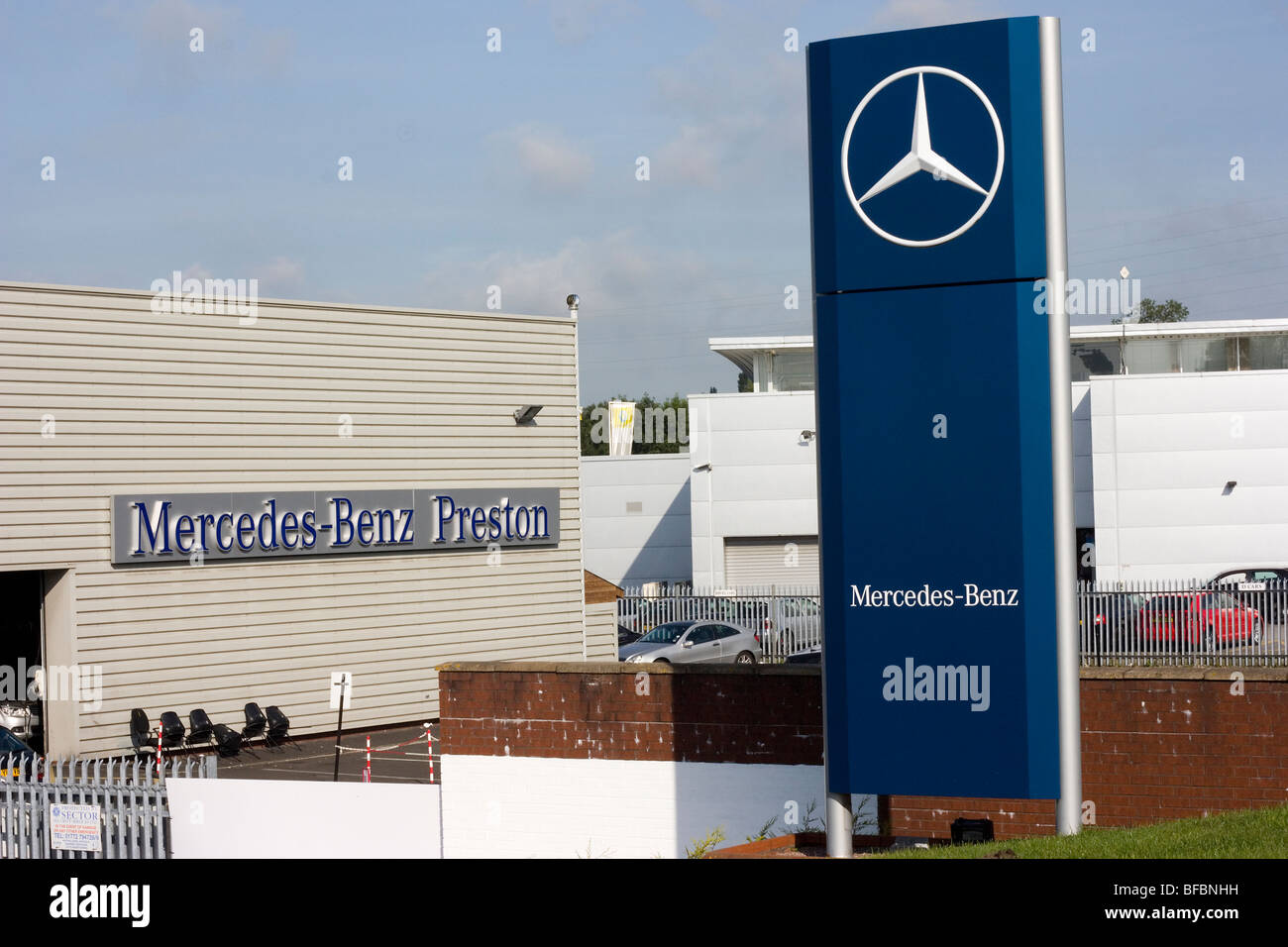 Mercedes Benz dealership in Preston Lancashire Stock Photo Alamy