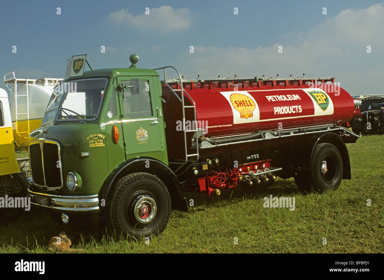 1957 AEC Mercury petrol tanker at the 1991 Great Dorset Steam Fair, Tarrant Hinton, Dorset, England Stock Photo