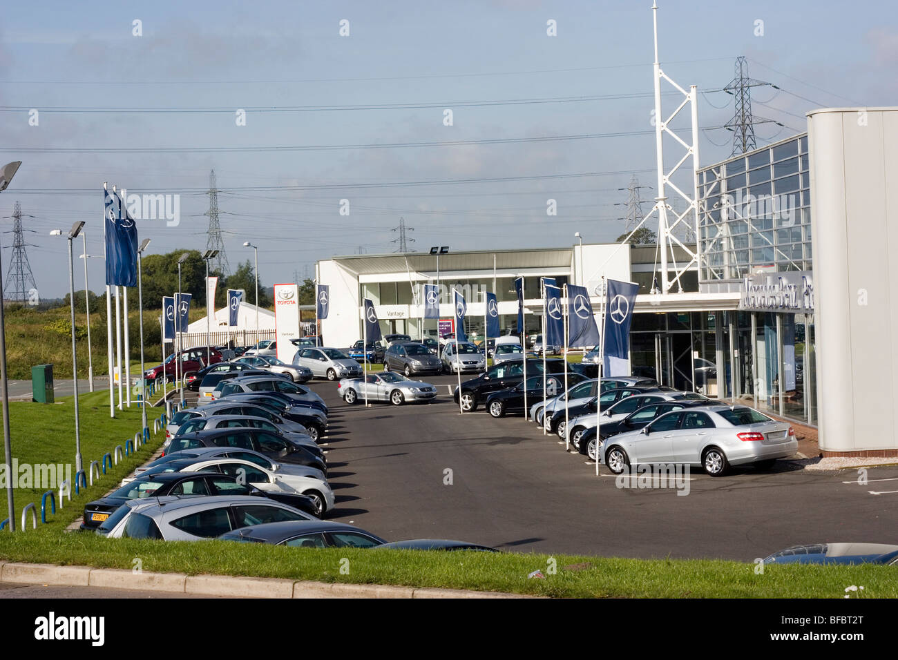 Mercedes Benz dealership in Preston Lancashire Stock Photo Alamy