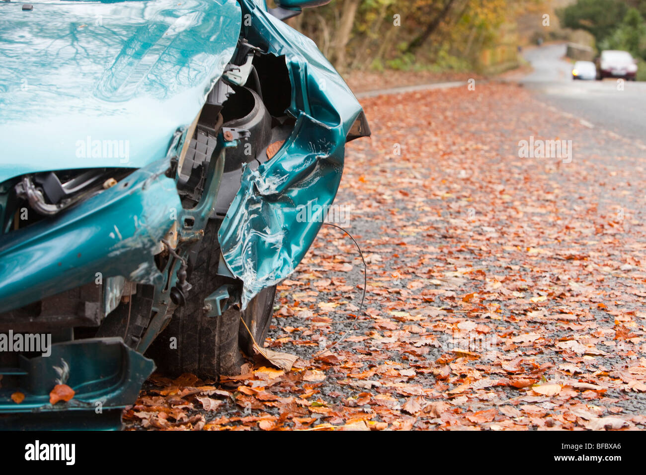 A car crash near Windermere, Cumbria, UK Stock Photo Alamy