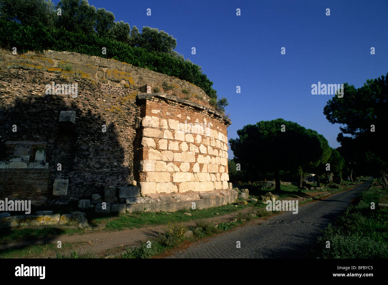Italy, Rome, Via Appia Antica, Old Appian Way, sepulchre of Casal Rotondo Stock Photo