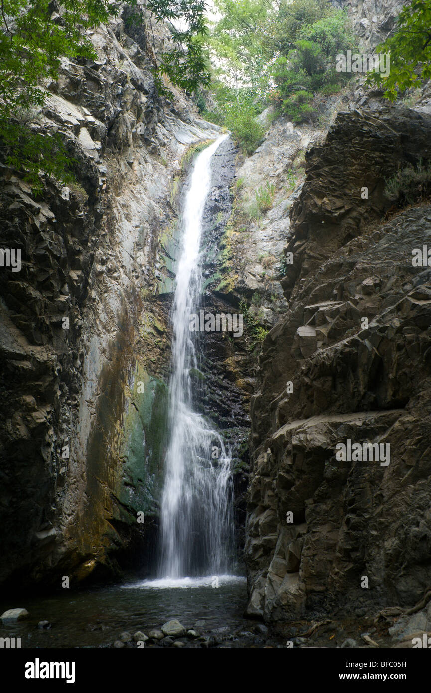 millomeri waterfall platres troodos mountains cyprus Stock Photo