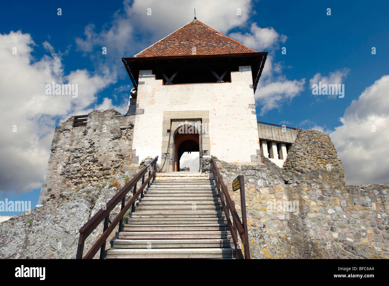 Visegrad Castle in the sky ( Visegr di V r - Fellegv r], Hungary Stock Photo