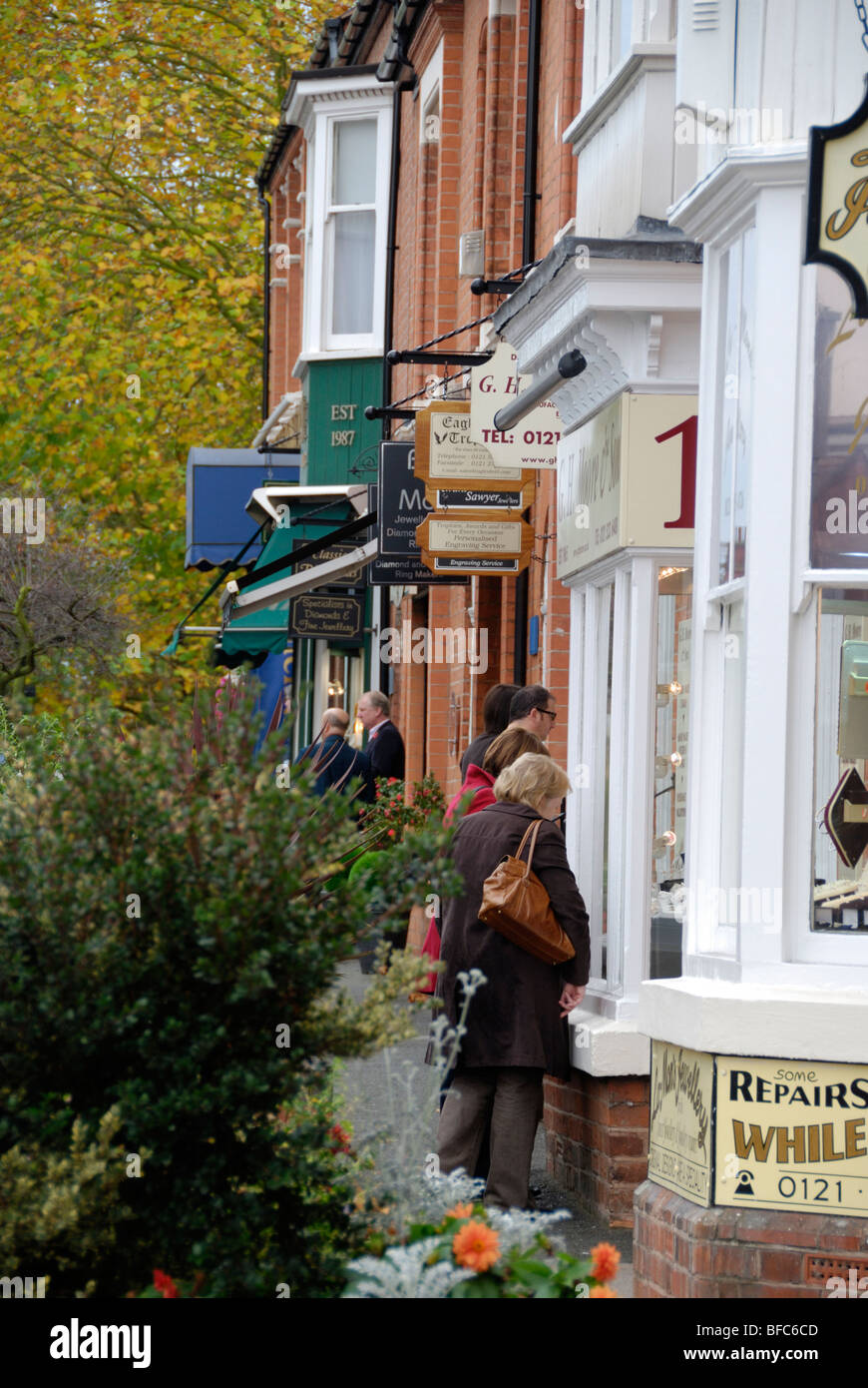 Jewellers shops in the Jewellery Quarter, Birmingham, West Midlands, England, UK Stock Photo