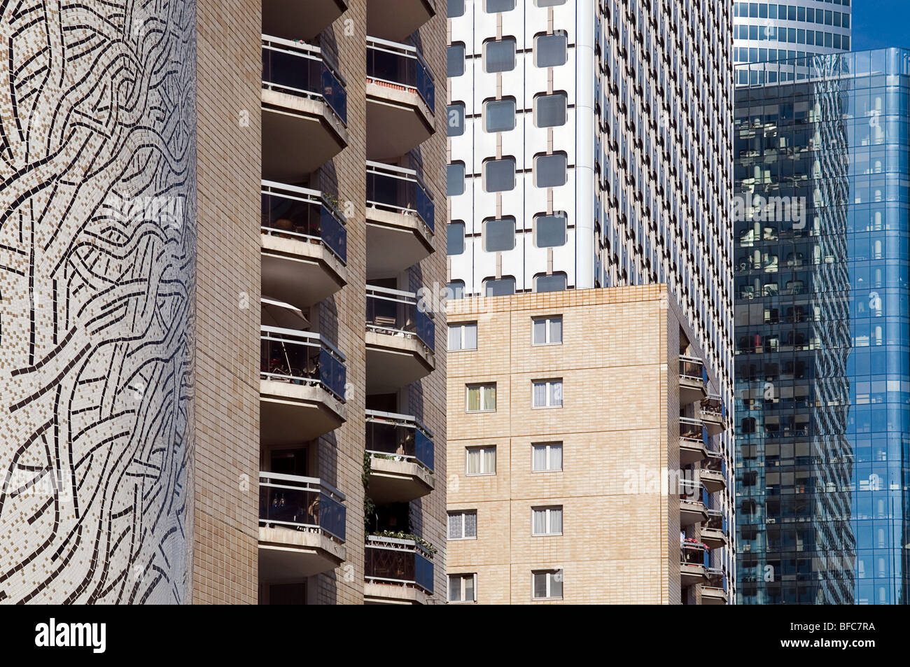 Various buildings - la Defense - Paris - France Stock Photo