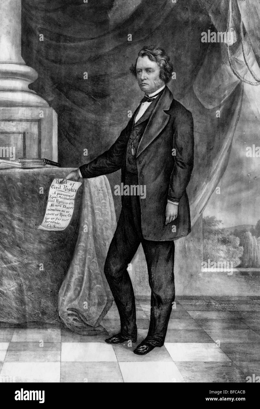 Honorable Charles Sumner. USA senator and statesman. The champion of