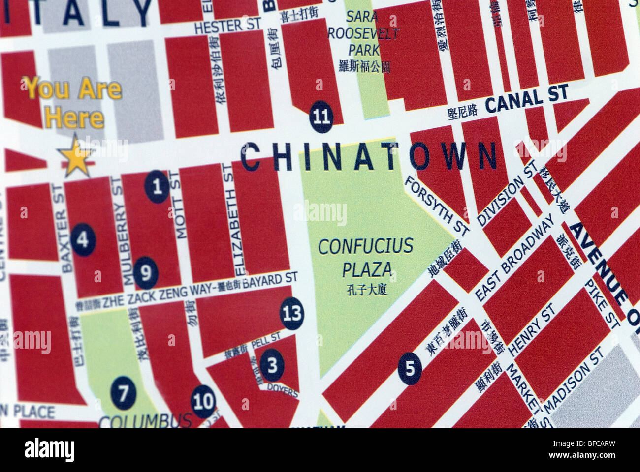 New York City Chinatown > Manhattan > Canal Street Map