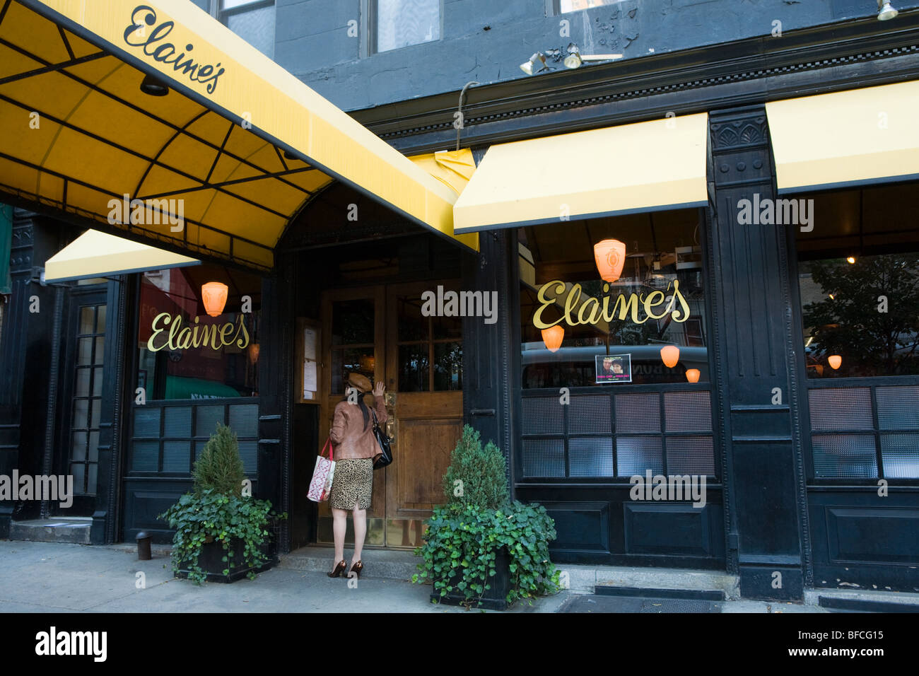 The venerable Elaine's Restaurant, Upper East Side, New York City, USA. Stock Photo