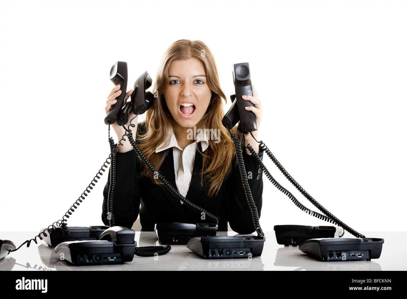 Woman ringing call centre hi-res stock photography and images - Alamy