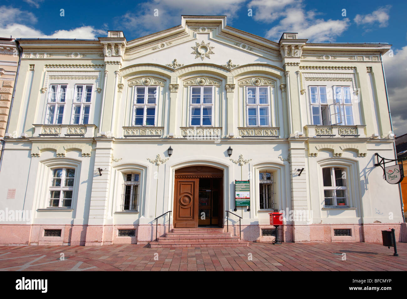 Post Office - Bischitzky - Muller Haz - 1863 Romantic style building. Esztergom, Hungary Stock Photo