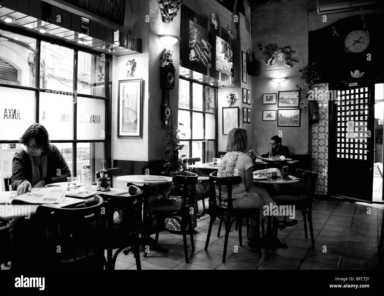 A traditional European/Mediterranean cafe. Stock Photo