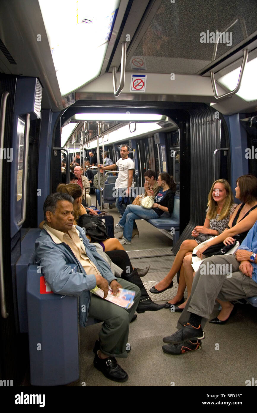 Passengers Ride On The Paris Metro In Paris France Stock Photo Alamy Passengers Ride On The Paris Metro In Paris France Stock Photo Alamy