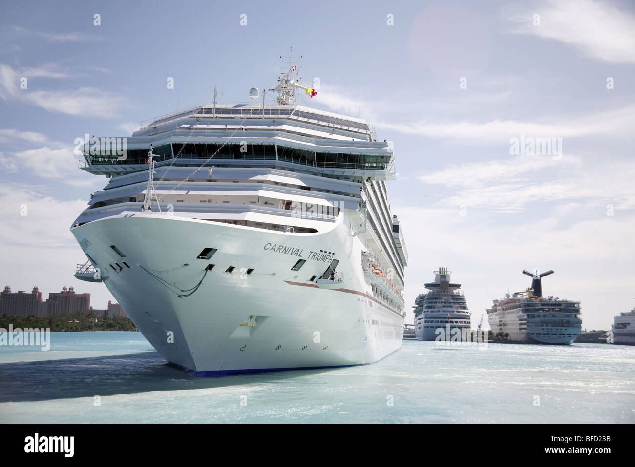 Carnival Triumph Cruise Ship In Nassau Harbour Stock Photo Alamy