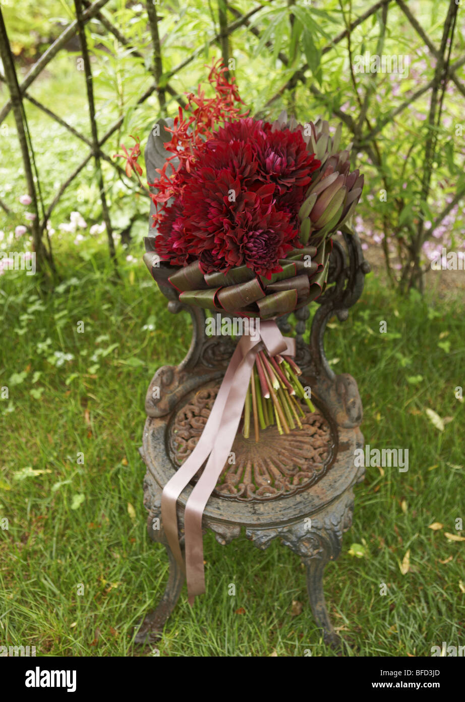 Bridal bouquet on chair hi-res stock photography and images - Alamy