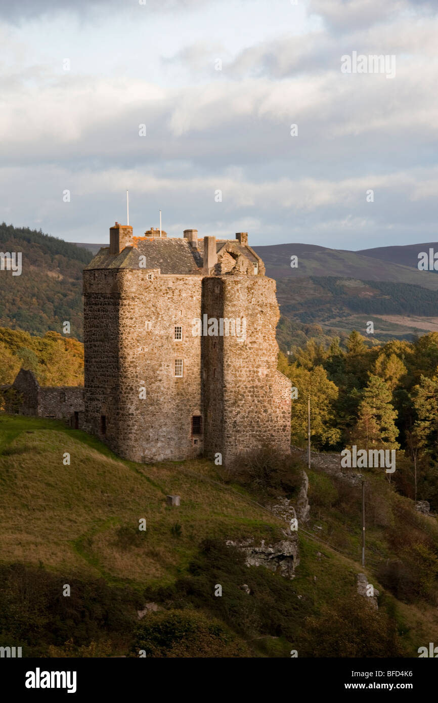 15th century Neidpath Castle on the river Tweed, Borders, Scotland