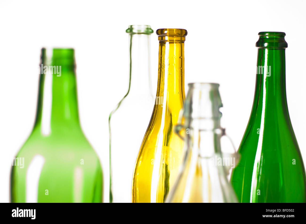 colored empty bottles Stock Photo Alamy