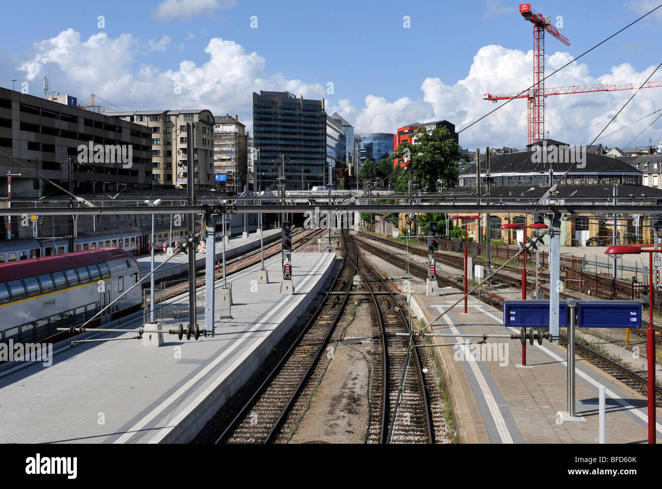 Luxembourg Railway Station, Luxembourg City, Luxembourg. Stock Photo
