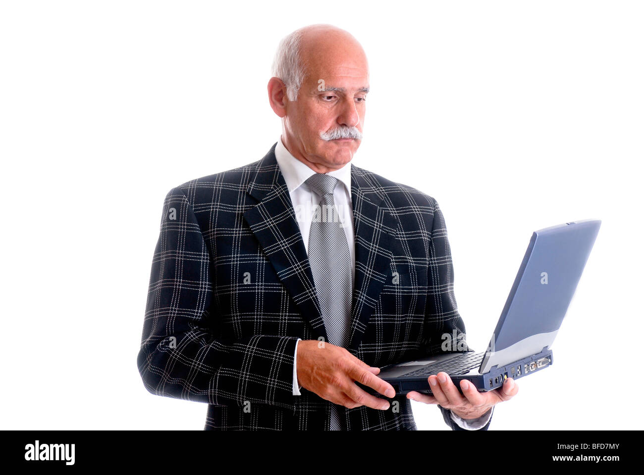 Grumpy old man and computer hi-res stock photography and images - Alamy