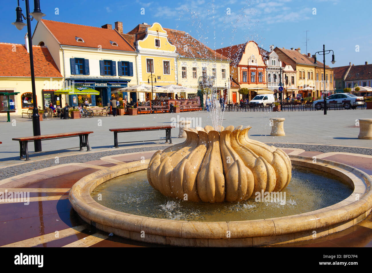 Town square, Kőszeg Hungary Stock Photo