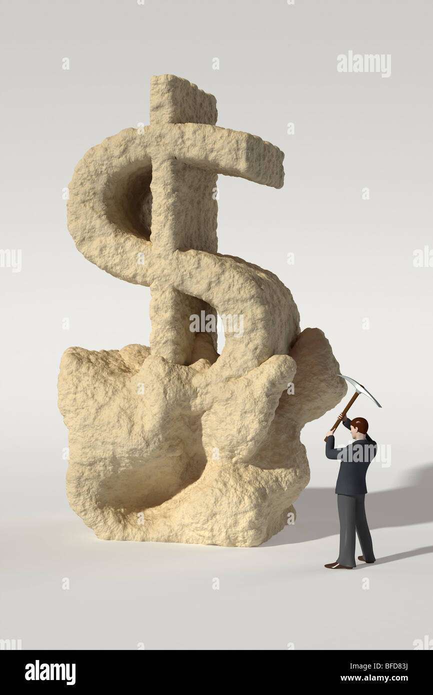 3D dollar sign Stock Photo