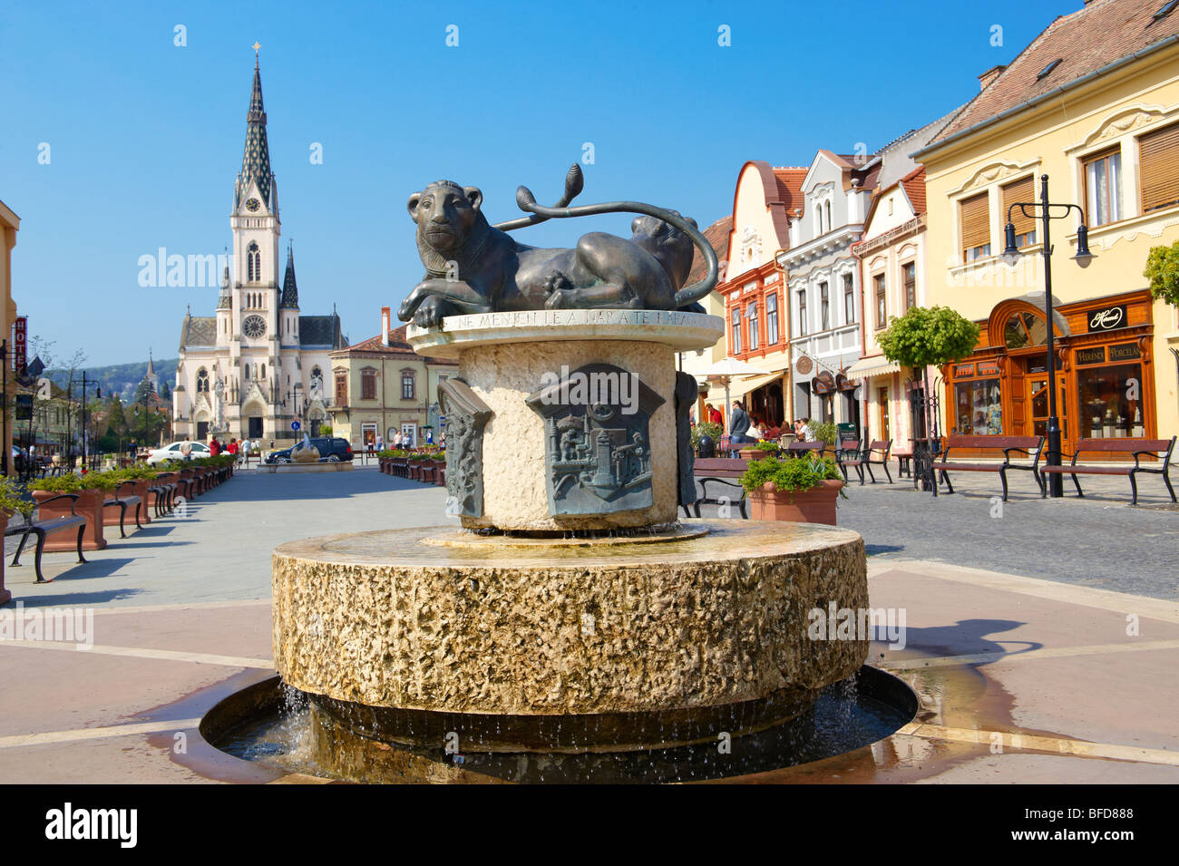 Town square, Kőszeg Hungary Stock Photo