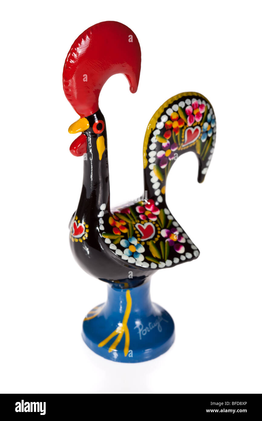 The Galo de Barcelos (Barcelos Rooster), the unofficial symbol of Portugal for justice and freedom based in a medieval tale. Stock Photo