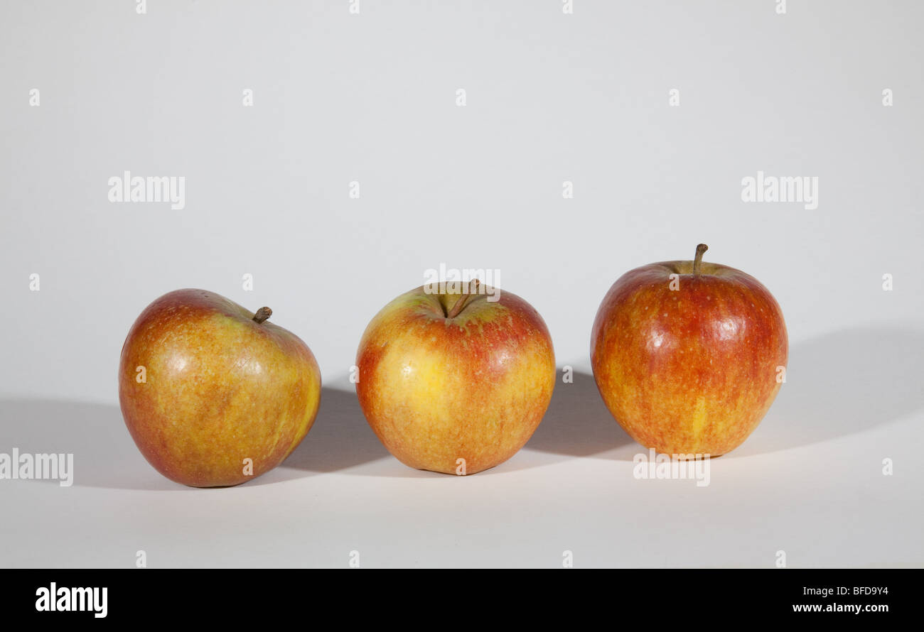 Three Ripe Apples Stock Photo