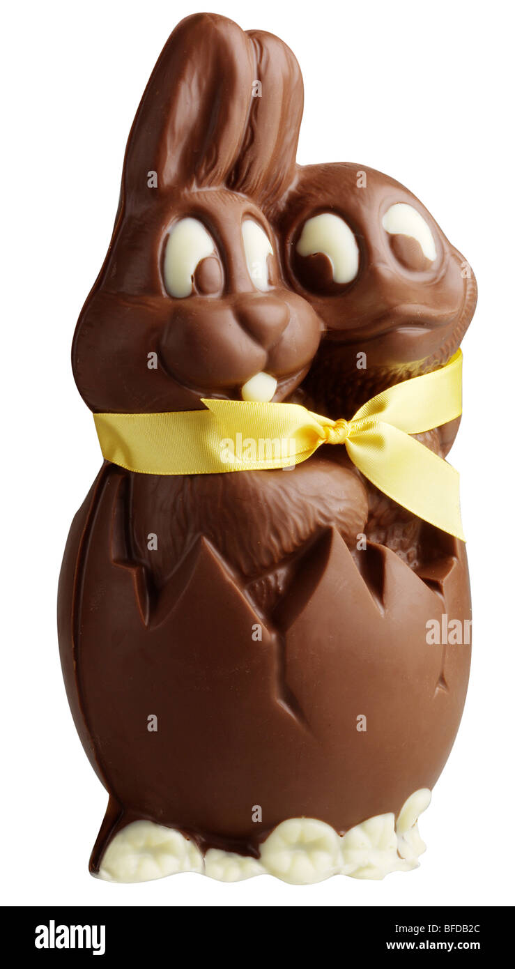 Chocolate bunnies Stock Photo