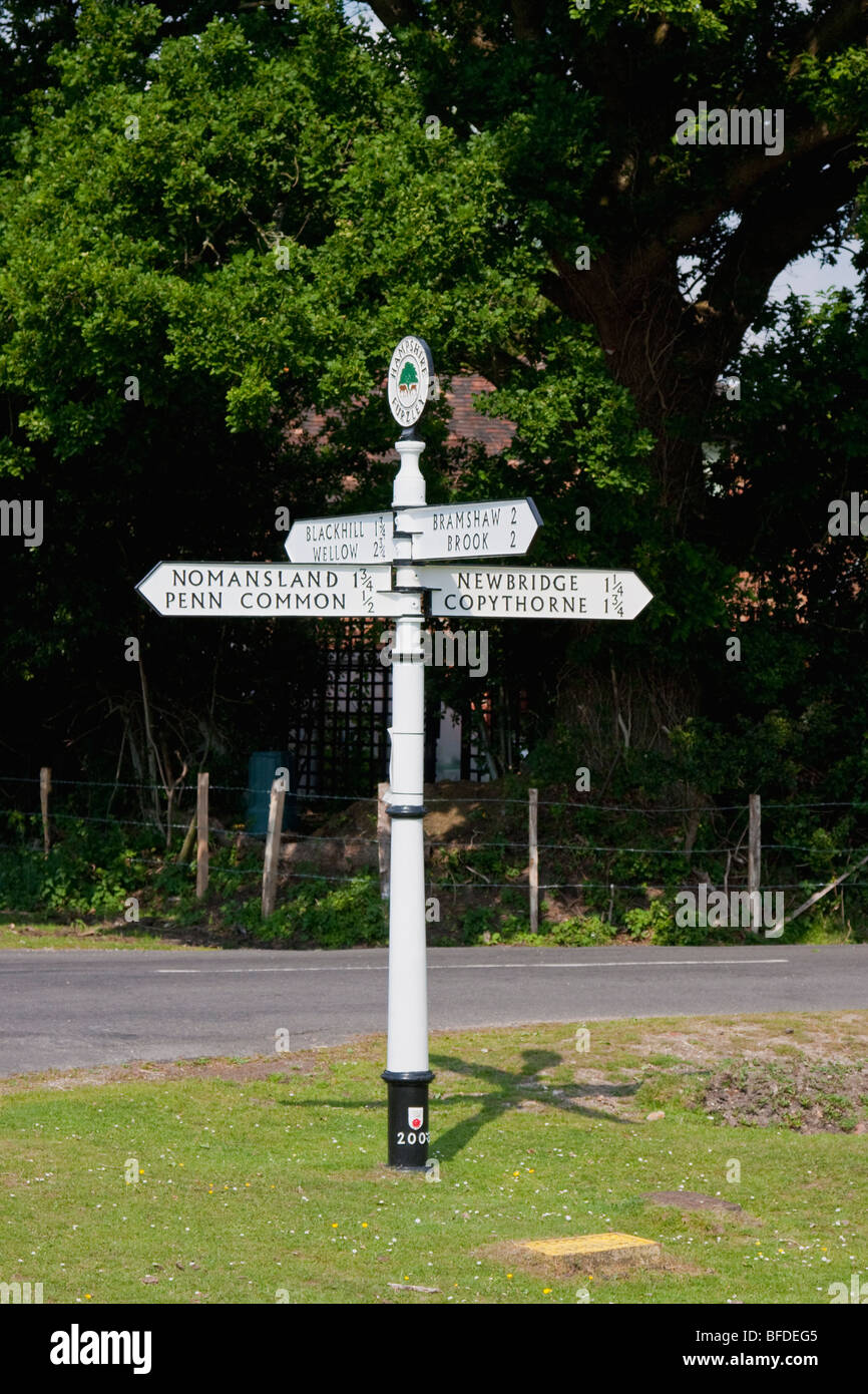Directions in New Forest, Hampshire, England Stock Photo Alamy