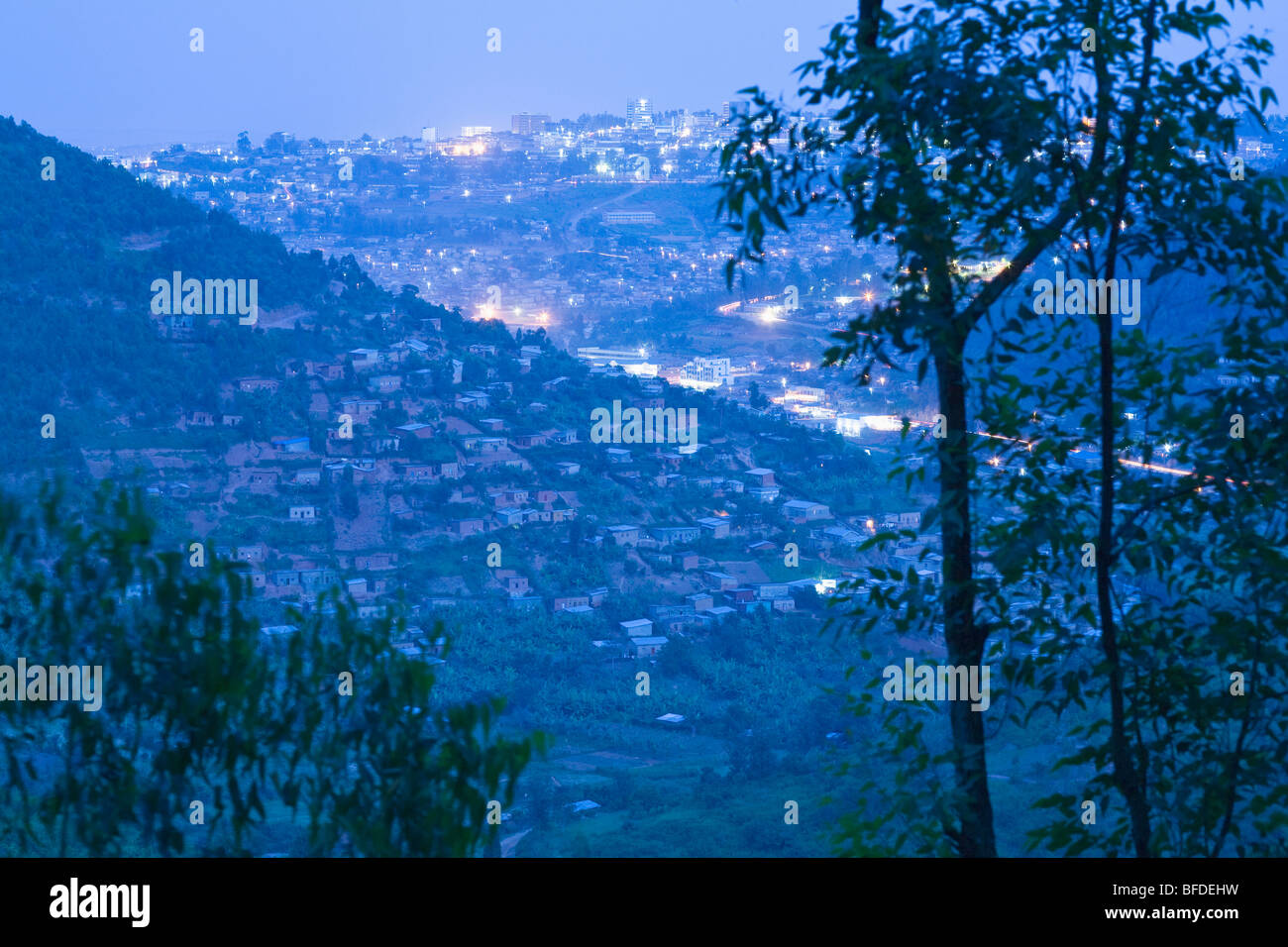 Kigali, Rwanda at dusk Stock Photo - Alamy